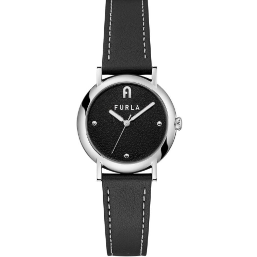 Womens Wristwatch FURLA EASY SHAPE WW00024015L1 Leather Black